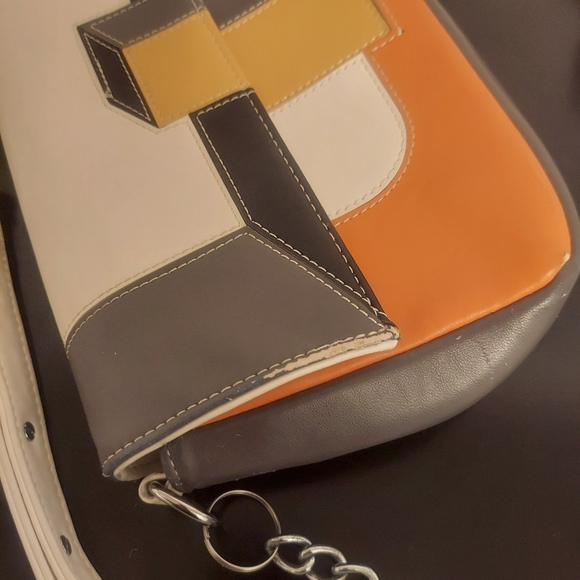 2013 3D Colorblock Runway Baguette Clutch Cross body bag Purse - Picture 11 of 11